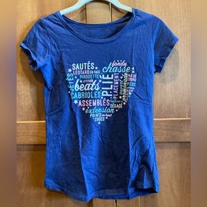 Blue Kids Graphic Ballet T-Shirt